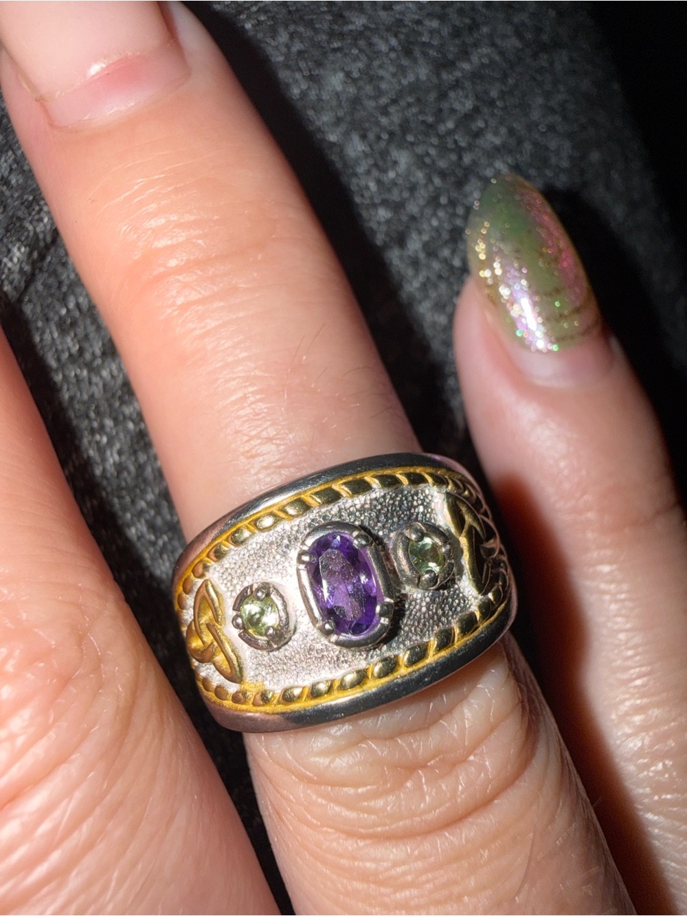 Vintage Celtic sterling silver ring
